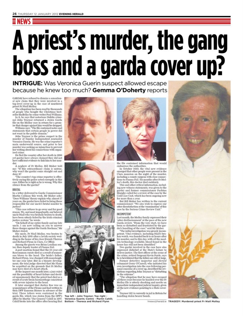 Fr Molloy garda cover up Gemma O'Doherty