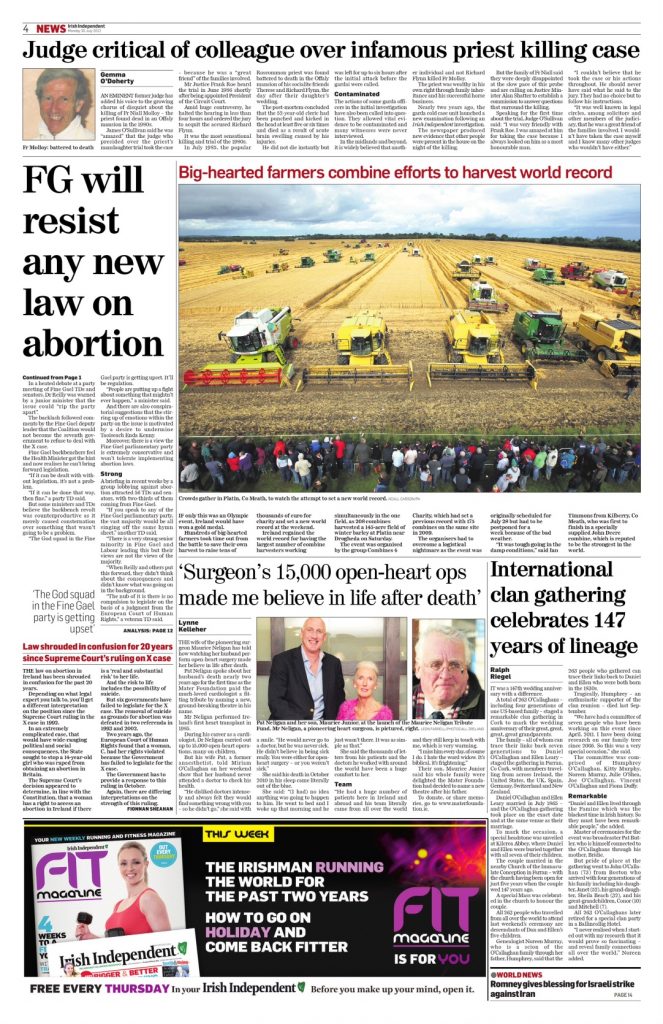 Fr Molloy judge criticism of Roe Gemma O'Doherty