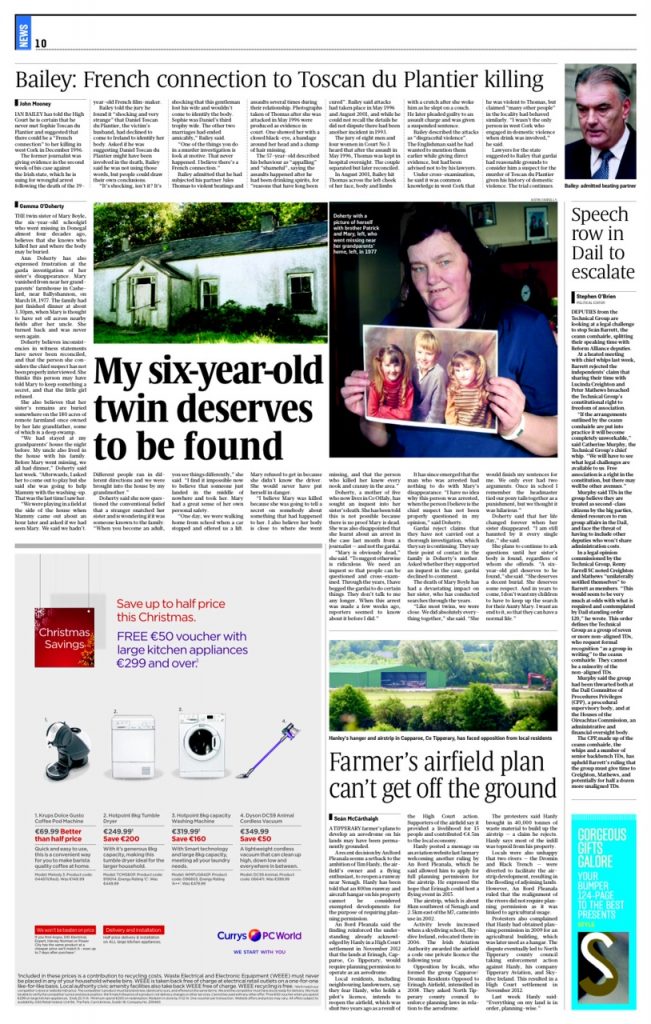 Mary Boyle Sunday Times Gemma O'Doherty